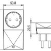 Smart Socket Air - Type F - Maßzeichnung